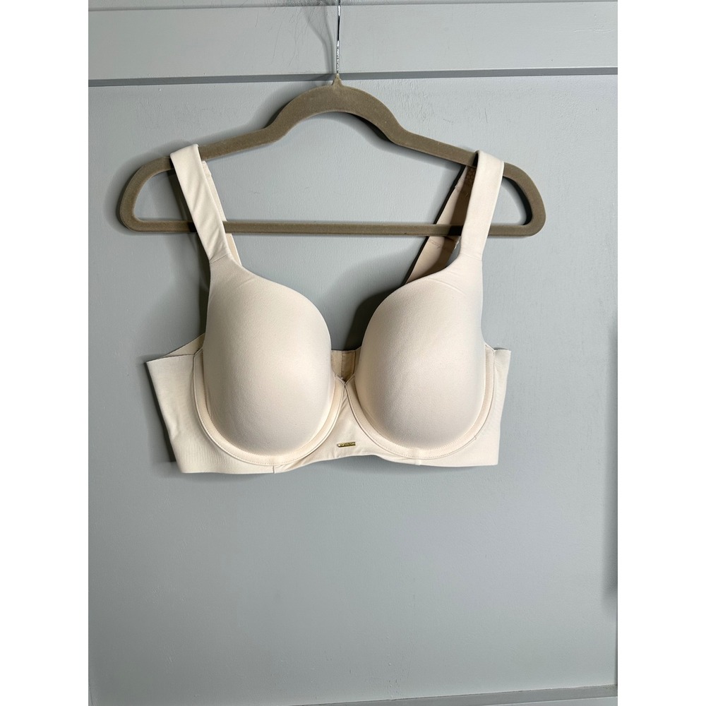 Cacique Lightly Lined Balconette Bra Beige 38DD Underwire 1136877